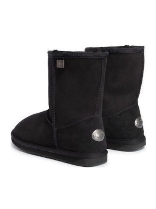 Wildleder Stiefeletten Damen Schwarz