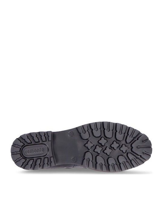 Leder Stiefeletten Damen Schwarz