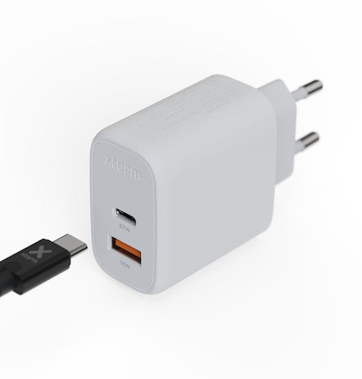 Xtorm Incarcător Fără Cablu GaN 67W Quick Charge 3.0 Alb (XEC067)