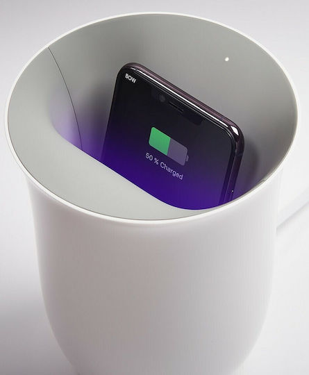 Lexon Ασύρματος Φορτιστής (Qi Pad) 10W Quick Charge 3.0 Λευκός (Oblio)