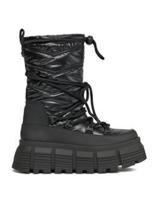 Ava Leather Women's Ankle Boots Black