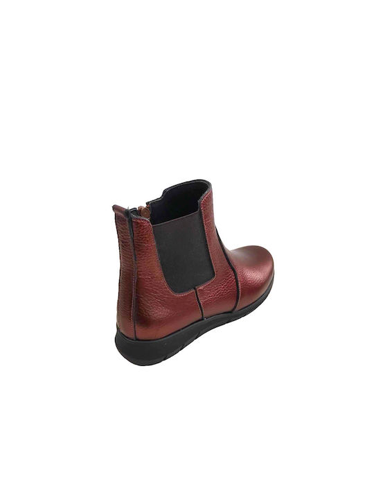 Flexpoint Anatomic Leather Women's Ankle Boots Burgundy