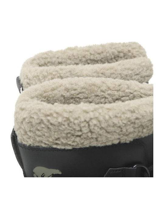 Yoot Pac Kinder-Schneestiefel mit Schnürsenkeln Schwarze