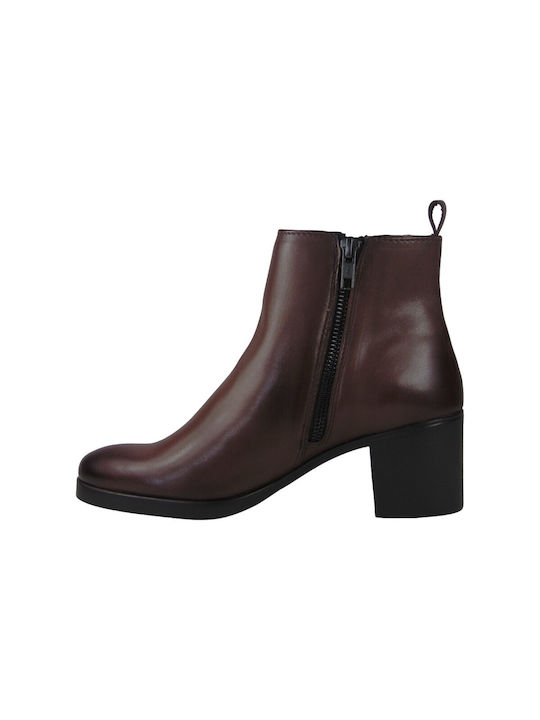 Parrotto Leather Women's Ankle Boots Tabac Brown