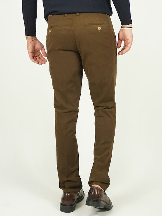 Lexton Men's Trousers Chino Elastic Camel