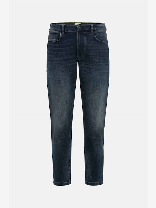 Men's Elastic Tapered Blue Jeans Pants