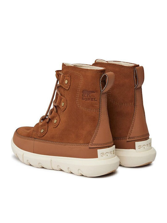 Kids Snow Boots with Laces Brown