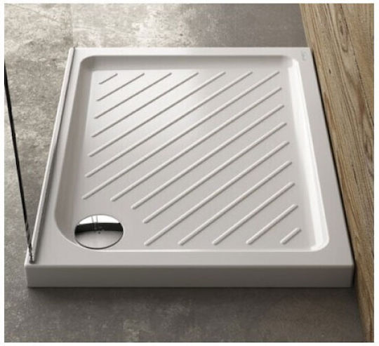 Ideal Standard Τετράγωνη Κεραμική Ντουζιέρα 80x80cm Λευκή