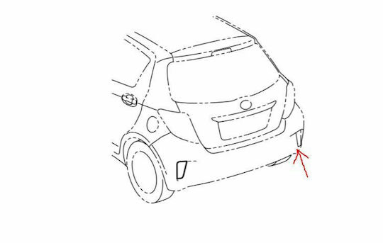 Toyota Ανακλαστικό Προφυλακτήρα Αυτοκινήτου για Toyota Yaris