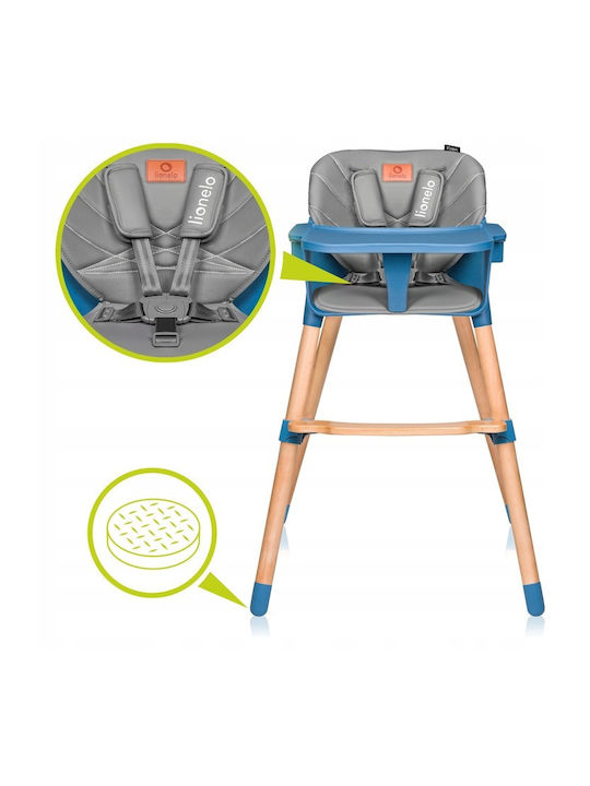 Lionelo Koen Baby Highchair 2 in 1 with Adjustable Height Pink Rose