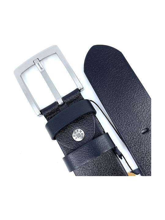 Wide Men's Belt Leather Black