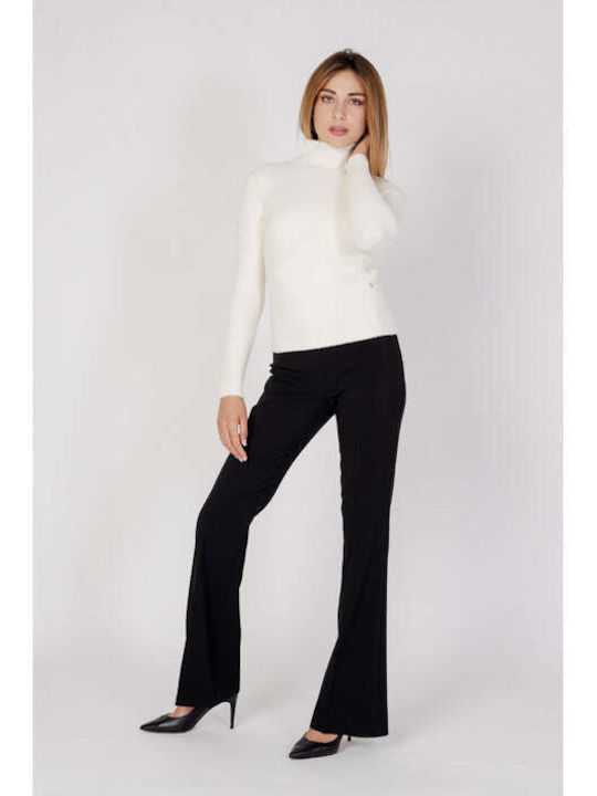 Guess Long-sleeved Women's Pullover Turtleneck White