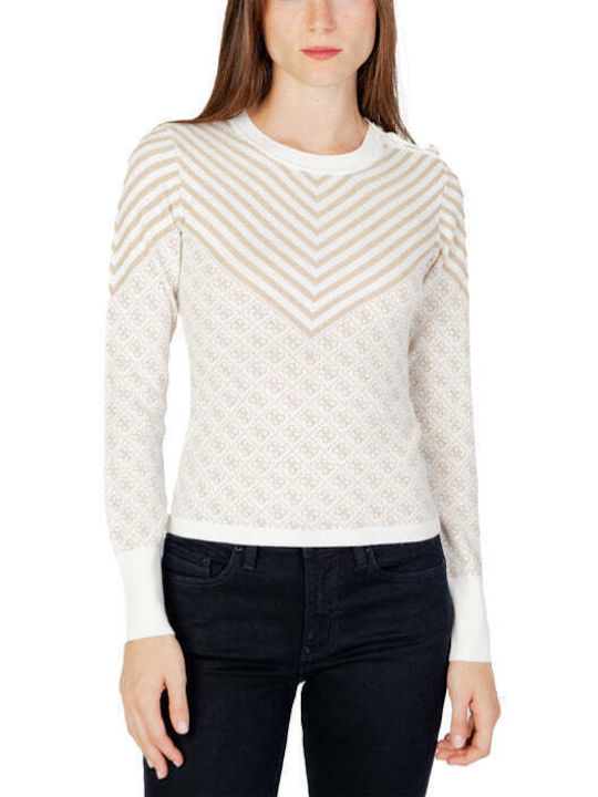 Guess Long-sleeved Women's Pullover Woolen White