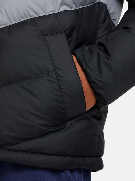 Kids' Sports Jacket with Lining & Hood Black Nsw