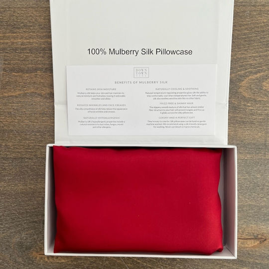 Down Town Home Mulberry Μαξιλαροθήκη με Φάσα Red 50x76εκ.