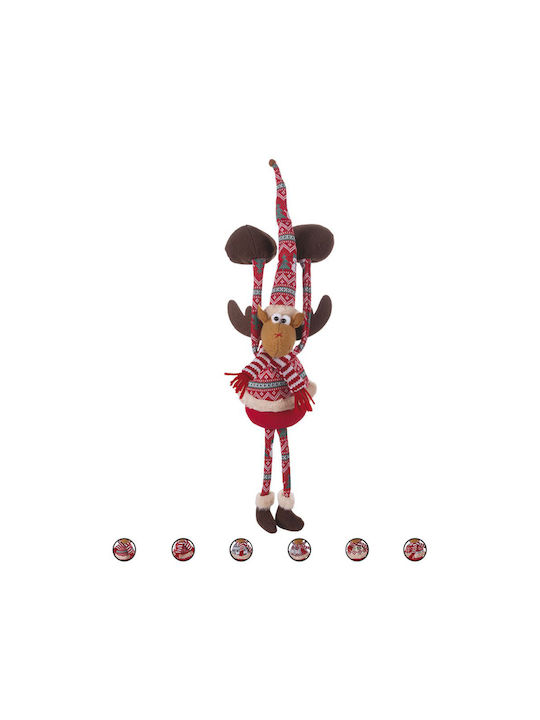 Hanging Reindeer Fabric Christmas Tree Ornament 7x15x7cm Various Colors Various Colors