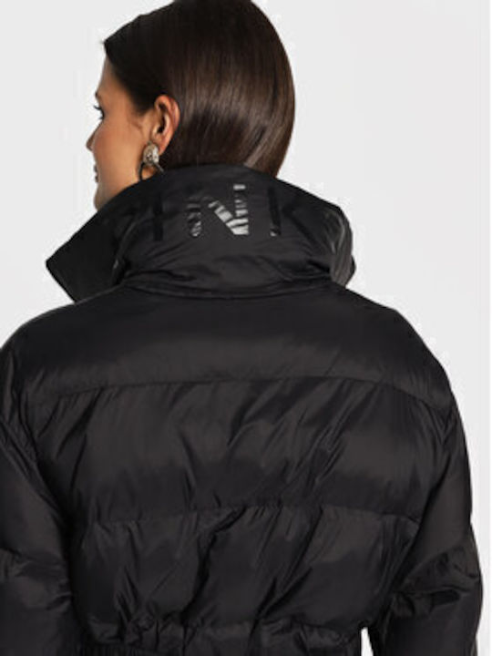 Iva Women's Short Puffer Jacket for Winter Black.