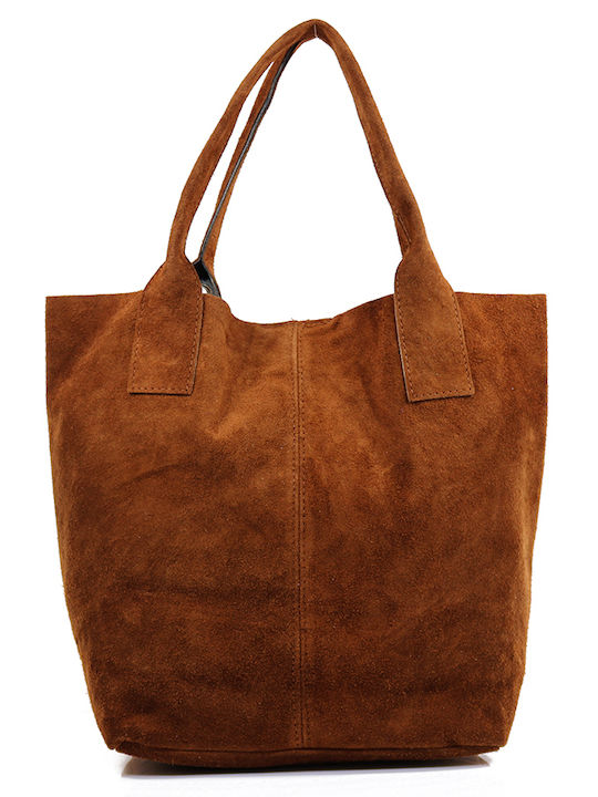 Passaggio Leather Leather Women's Bag Shopper Shoulder Brown