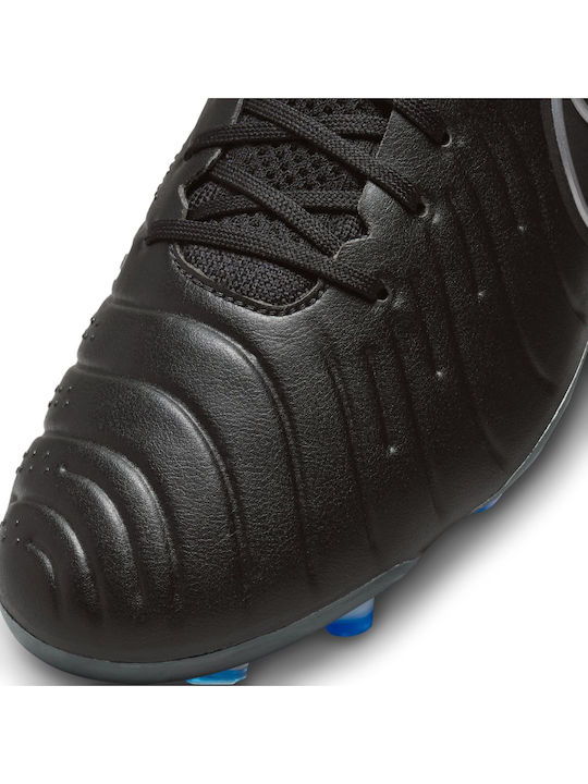 Nike Tiempo Legent 10 Elite Ποδοσφαιρικά Παπούτσια με Τάπες FG Μαύρα