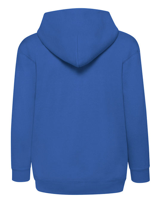 Kids Moda Herren Sweatshirt Jacke mit Kapuze und Taschen Blau