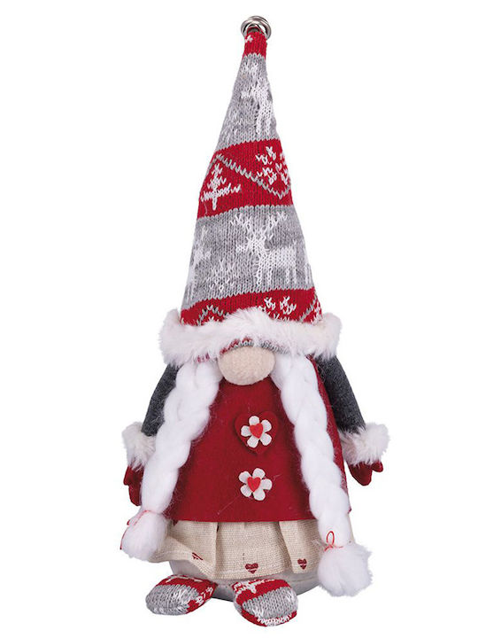 Christmas Fabric Figure Dwarf White Height 33cm