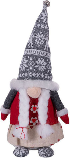 Christmas Fabric Figure Dwarf White Height 33cm