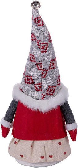 Christmas Fabric Figure Dwarf White Height 33cm