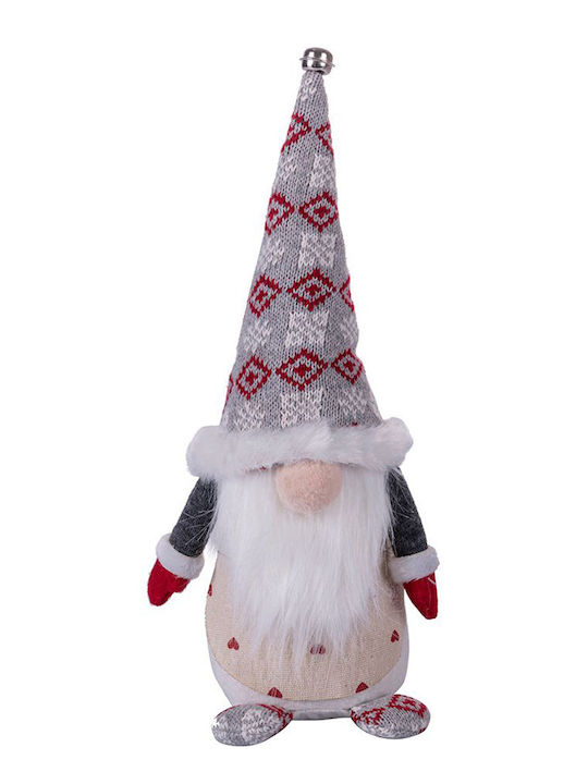 Christmas Fabric Figure Dwarf White Height 33cm