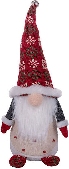 Christmas Fabric Figure Dwarf White Height 33cm