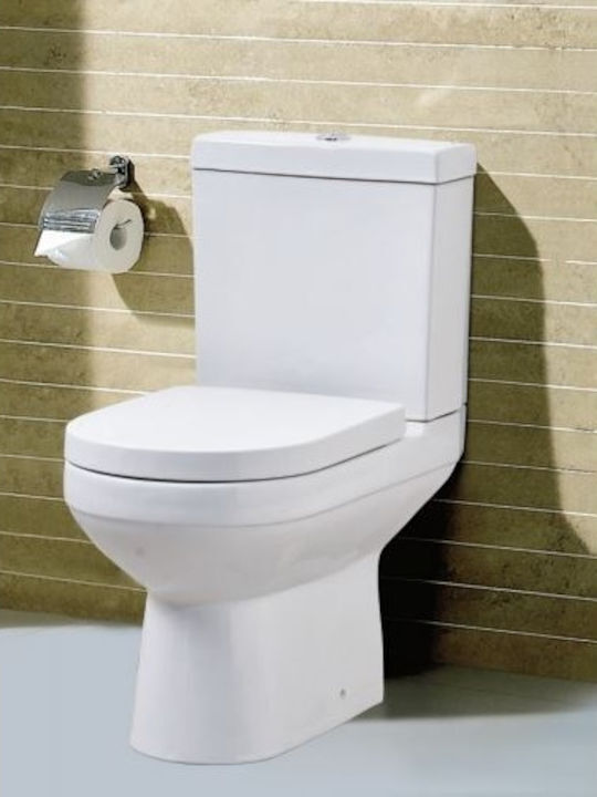 KLP 492231 Toaletă de podea cu Capac Închidere lentă Albă