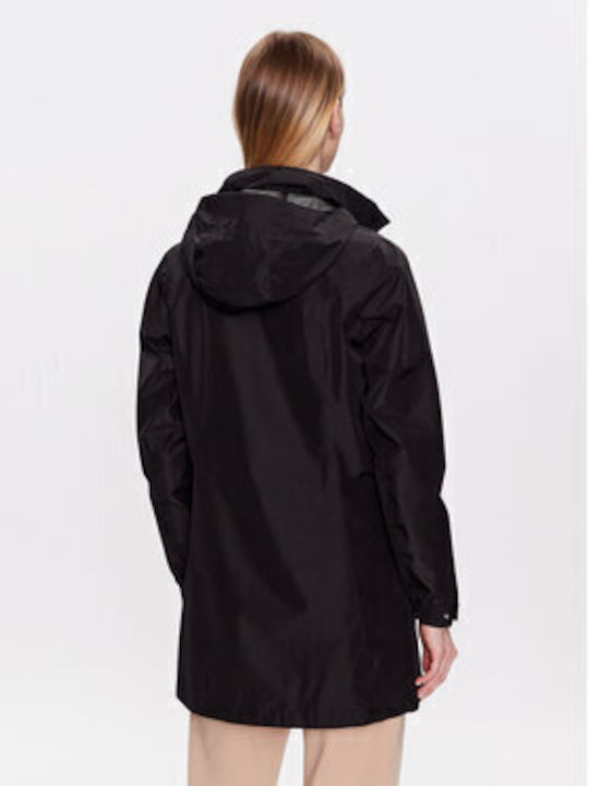 Aden Kurz Damen Puffer Jacke Wasserdicht für Winter Schwarz