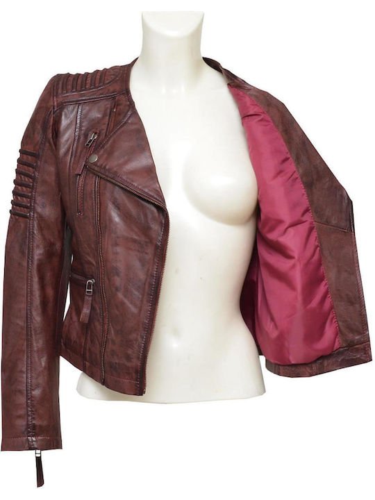 Κωδικοσ Γυναικείο Biker Jacket Μπορντό
