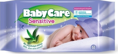 BabyCare Sensitive ohne Alkohol & Parabene mit Aloe Vera 63Stk