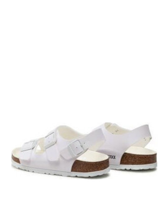 Birkenstock Milano Leather Women's Flat Sandals White