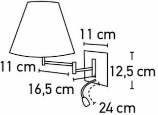 Inlight Μοντέρνο Φωτιστικό Τοίχου με Ντουί E14 Ασημί
