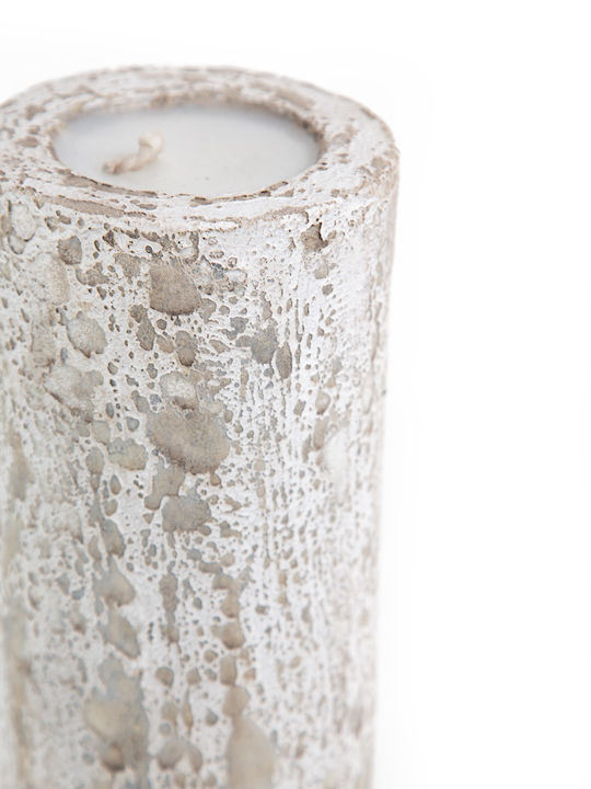 Soulworks Candle Holder Ceramic in White Color 11x11x30cm 1pcs