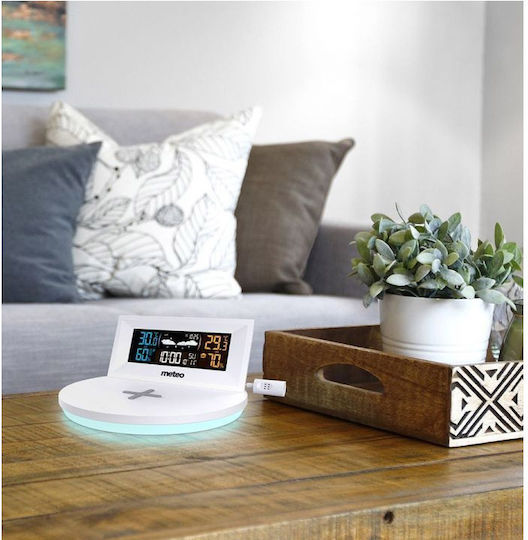 Meteo SP94 Wireless Digital Weather Station Tabletop White