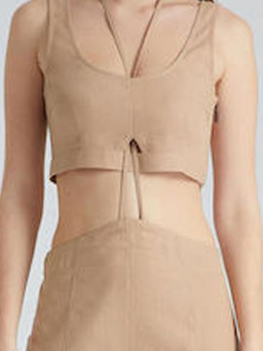 Bluze Damă Crop Bej