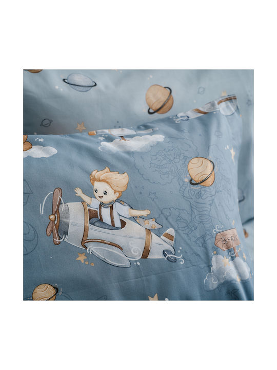Vesta Home Travel Set Kids Duvet Cover Single with Pillowcase Cotton Aney 170x240cm
