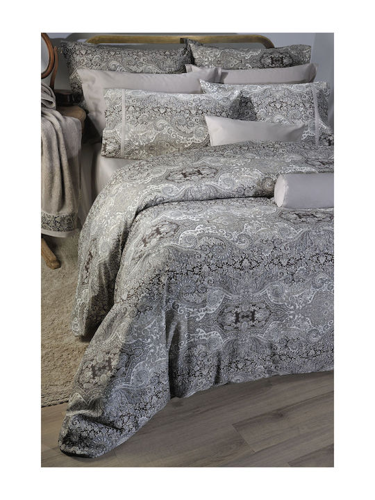 Down Town Home Sheet Sets King Size with Elastic 180x200+35cm. 834 Bombay Brown 4pcs