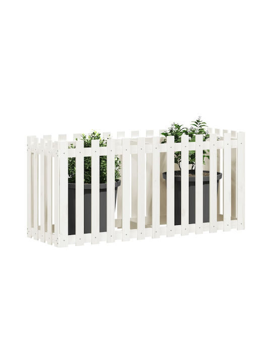 vidaXL Erhöht Blumenkasten Hölzernes White 150x50x70cm.