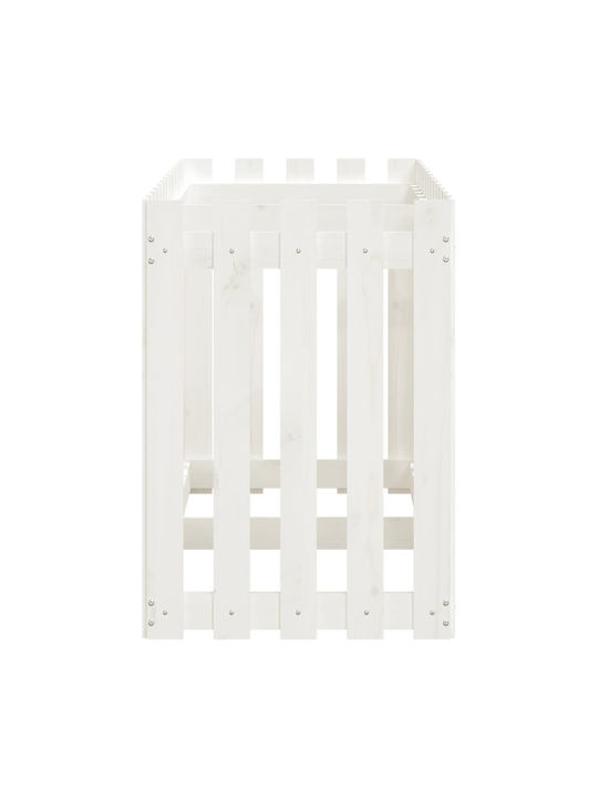 vidaXL Erhöht Blumenkasten Hölzernes White 150x50x70cm.