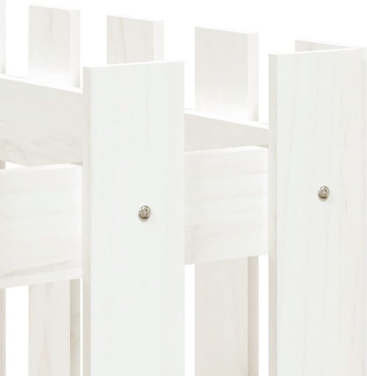 vidaXL Повдигната Кутия за саксии Дърво Бял 150x50x70см.