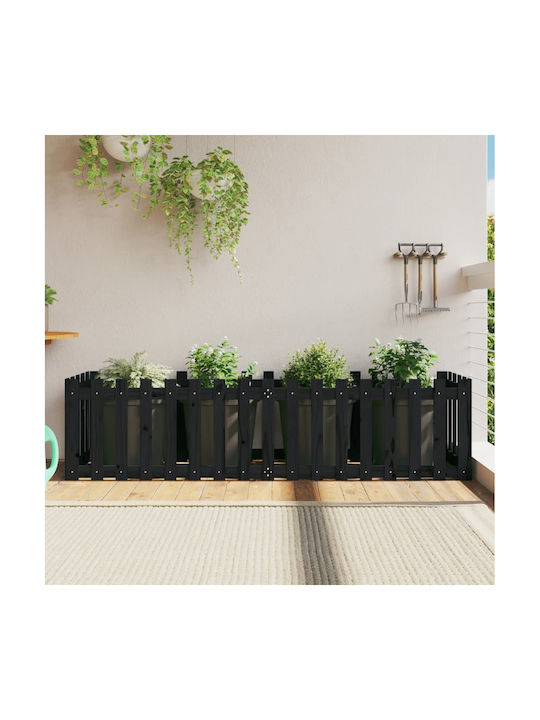 vidaXL Planter Box Lemn Întuneric 200x50x50cm.