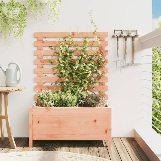 vidaXL Solid Wood Planter Box Wooden Beige 79x39.5x114cm.