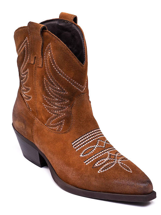 Perlapura Suede Women's Cowboy Boots Brown