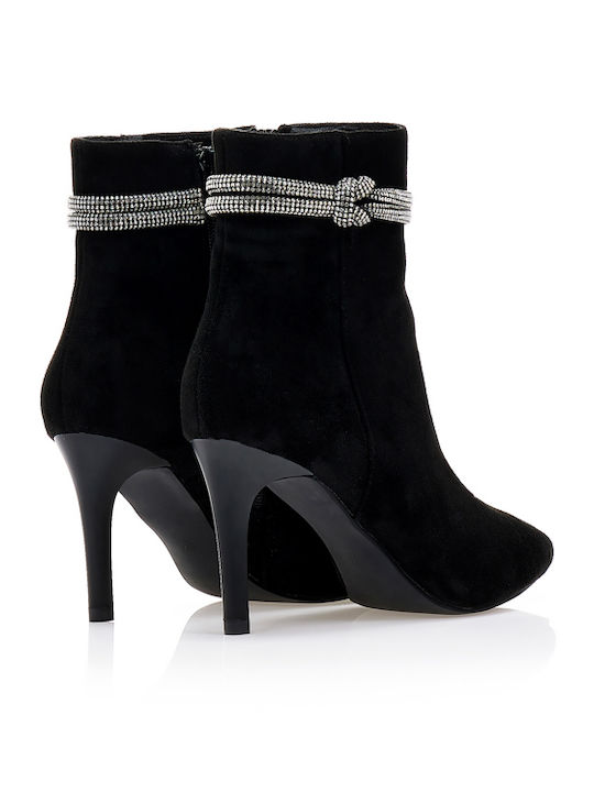 Wildleder Stiefeletten Damen Schwarz