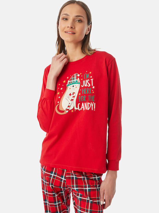 Minerva Winter Women's Pyjama Set red “x-mas”