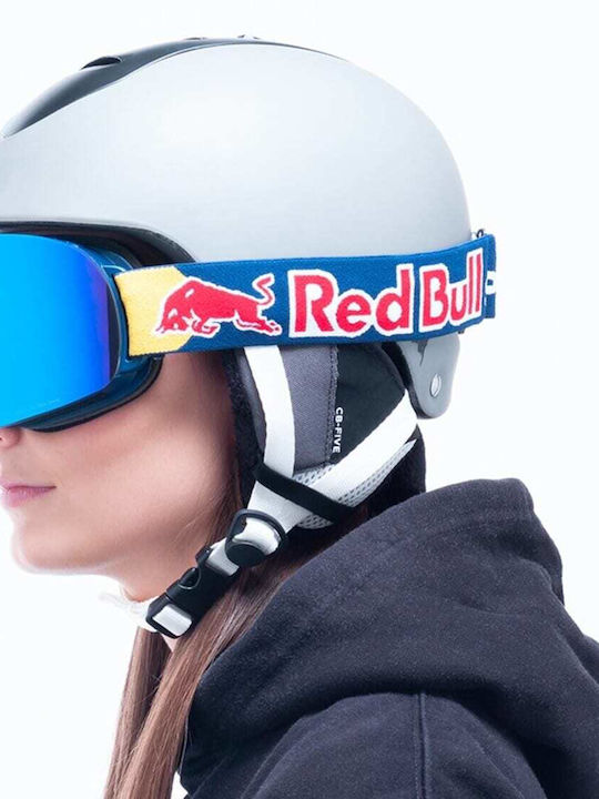 Red Bull Spect Ski & Snowboard Goggles for Adults with Mirror Lens in Blue Colour