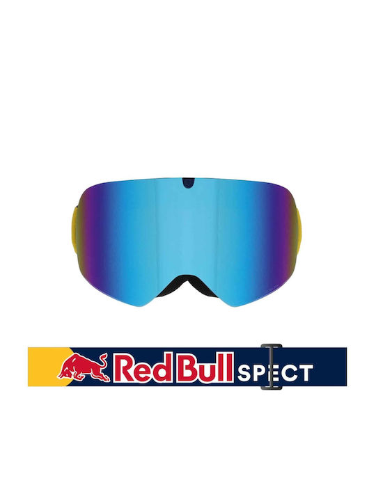 Red Bull Spect Ski & Snowboard Goggles for Adults with Mirror Lens in Blue Colour